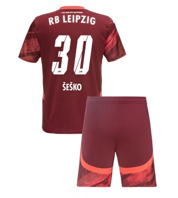 RB Leipzig Benjamin Sesko #30 Segunda Equipación Niños 2024-25 Manga Corta (+ Pantalones cortos)